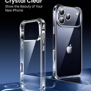 Mkeke – Funda transparente compatible con iPhone 17 Pro, antiamarilleo y con protección contra caídas de grado militar. Protector a prueba de golpes para iPhone de 6.3 pulgadas, modelo 2025