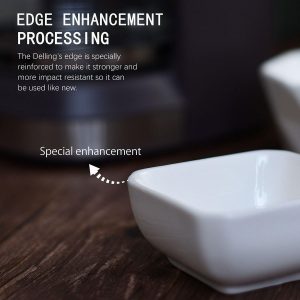 DELLING Ultra-Strong 3 Oz Ceramic Dip Bowls Set, White Dipping Sauce Bowls/Dishes for Tomato Sauce, Soy, BBQ and other Party Dinner - Set of 6