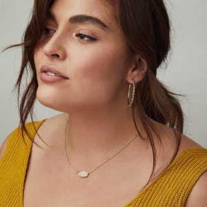 Kendra Scott Elisa Pendant Necklace for Women, Fashion Jewelry, 14k Gold-Plated