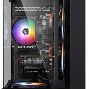 Prebuilt Gaming PC Desktop Computer,AMD Ryzen R5 5500 Desktop,Operating at A Frequency of 3.6-4.2 GHz,RTX 4060 Graphics Card with 8GB GDDR6 Video Memory,16GB RAM, 1TB NVME SSD,WiFi 5.0,RGB Fan x4