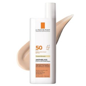 La Roche-Posay Anthelios Sunscreen SPF 50, Ultra-Light Fluid Broad Spectrum SPF 50, Face Sunscreen with Titanium Dioxide Mineral, Lightweight & Fast-Absorbing, Oil-Free, Matte Finish