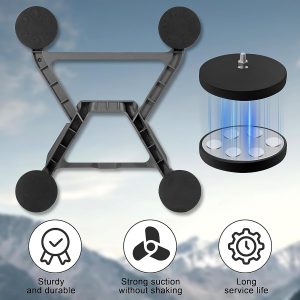 Starlink Mini Mount con soporte magnético portátil de aleación de aluminio – techo de casco, RV, ventanas de coche, techos solares Starlink Mini soporte con succión fuerte de 2.598 in (magnético)