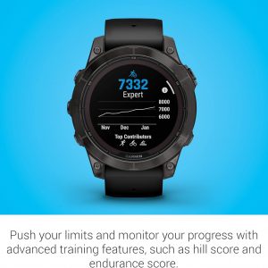 Garmin fēnix 7 Pro Sapphire Solar, Multisport GPS Smartwatch, Built-in Flashlight, Solar Charging Capability, Black