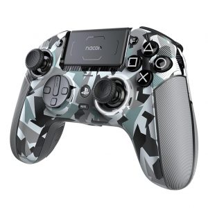 NACON Revolution 5 Pro Officially Licensed PlayStation Wireless Gaming Controller for PS5 / PS4 / PC - Hall Effect, Trigger Stops, Mappable Buttons, Bluetooth Audio - Arctic Camo