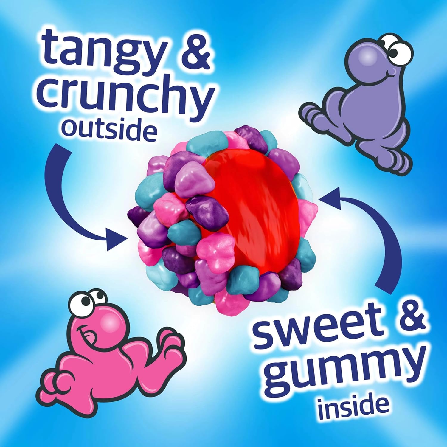 NERDS Gummy Clusters, Candy, Very Berry, Crunchy and Gummy, 18.5 oz