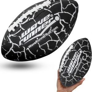 Wave Runner Grip It - Balón de fútbol impermeable de tamaño junior, tamaño 9.25, duradero y doble cordón, perfecto para accesorios de playa, juegos para niños, juguetes de piscina, juegos al aire
