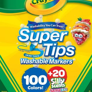 Crayola Supertips con fragancias divertidas, marcadores lavables para la escuela, [exclusivo de Amazon]