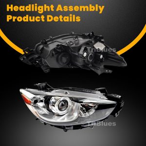 Headlights Replacement for 2013 2014 2015 2016 Mazda CX-5, Headlight Clear Lens Left Driver Side Front Head Light Headlamp for 2013-2016 Mazda CX-5