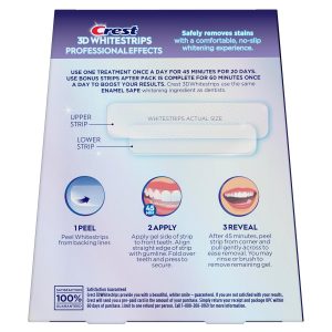 Crest Whitestrips en blanco y tratamientos de 3d white Luxe Whitestrips Professional Effects – 20 1 Hora Express – 2 tratamientos dientes Kit de blanqueado