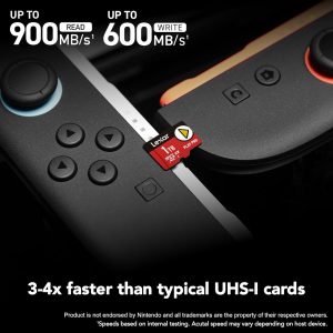 Lexar Tarjeta Express microSD Play PRO de 1 TB, UHS-I, C10, U3, V30, Full HD, 4K, tarjeta de memoria de hasta 900/600 MB/s, Nintendo-Switch 2, ASUS ROG Ally, Steam Deck (LMSXPS0001T-BNNNU)