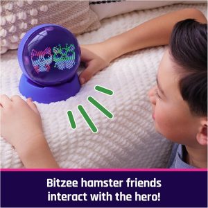 BITZEE, Hamster Ball Interactive Toy Hamster with Over 20 Hamsters Inside, Rolls & Reacts to Touch, Digital Pet Gifts & Stocking Stuffers for Kids