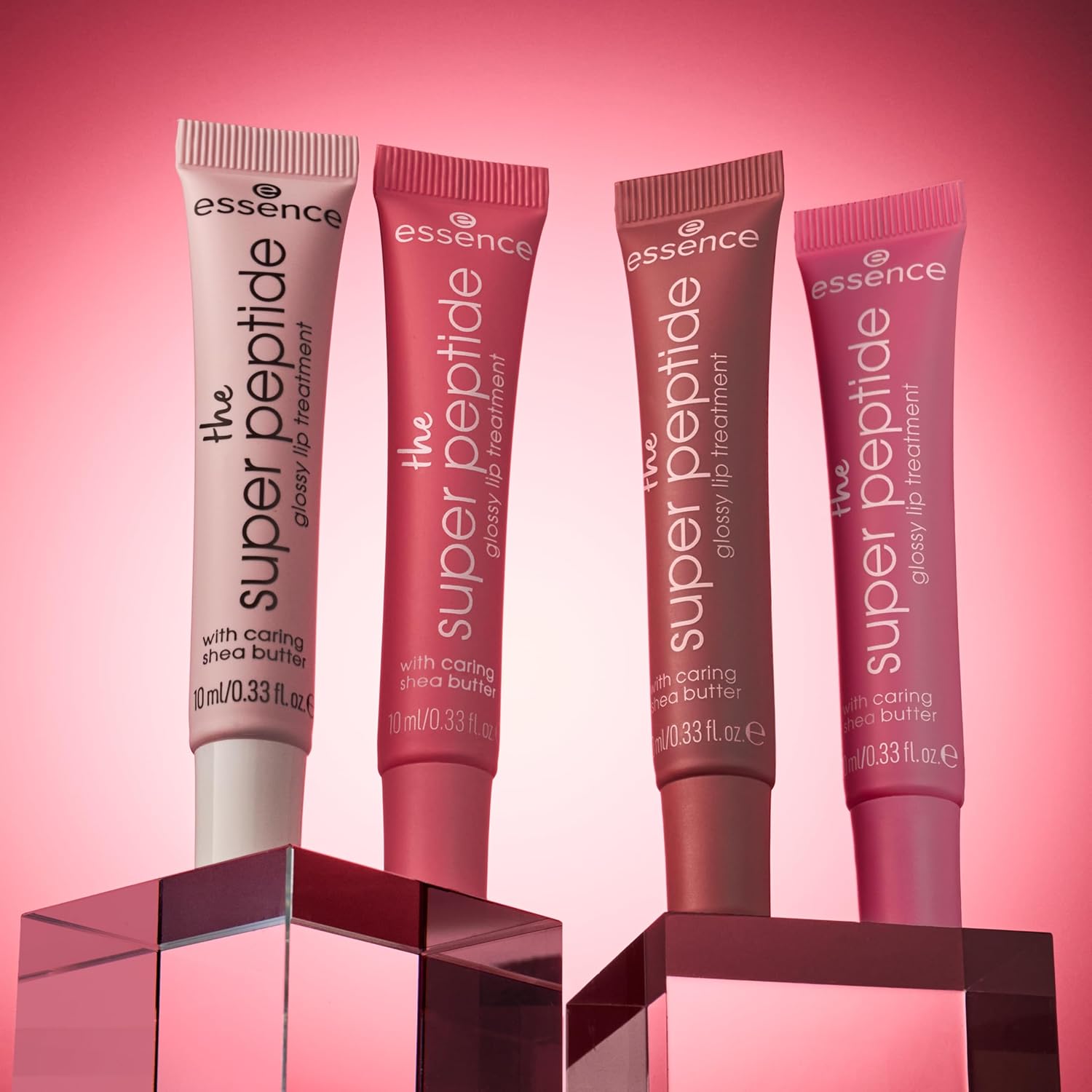 essence El tratamiento labial brillante Super Peptide | Hidratante, nutritivo y no pegajoso | Vegano, sin gluten y libre de crueldad (02 | Pinkified!)