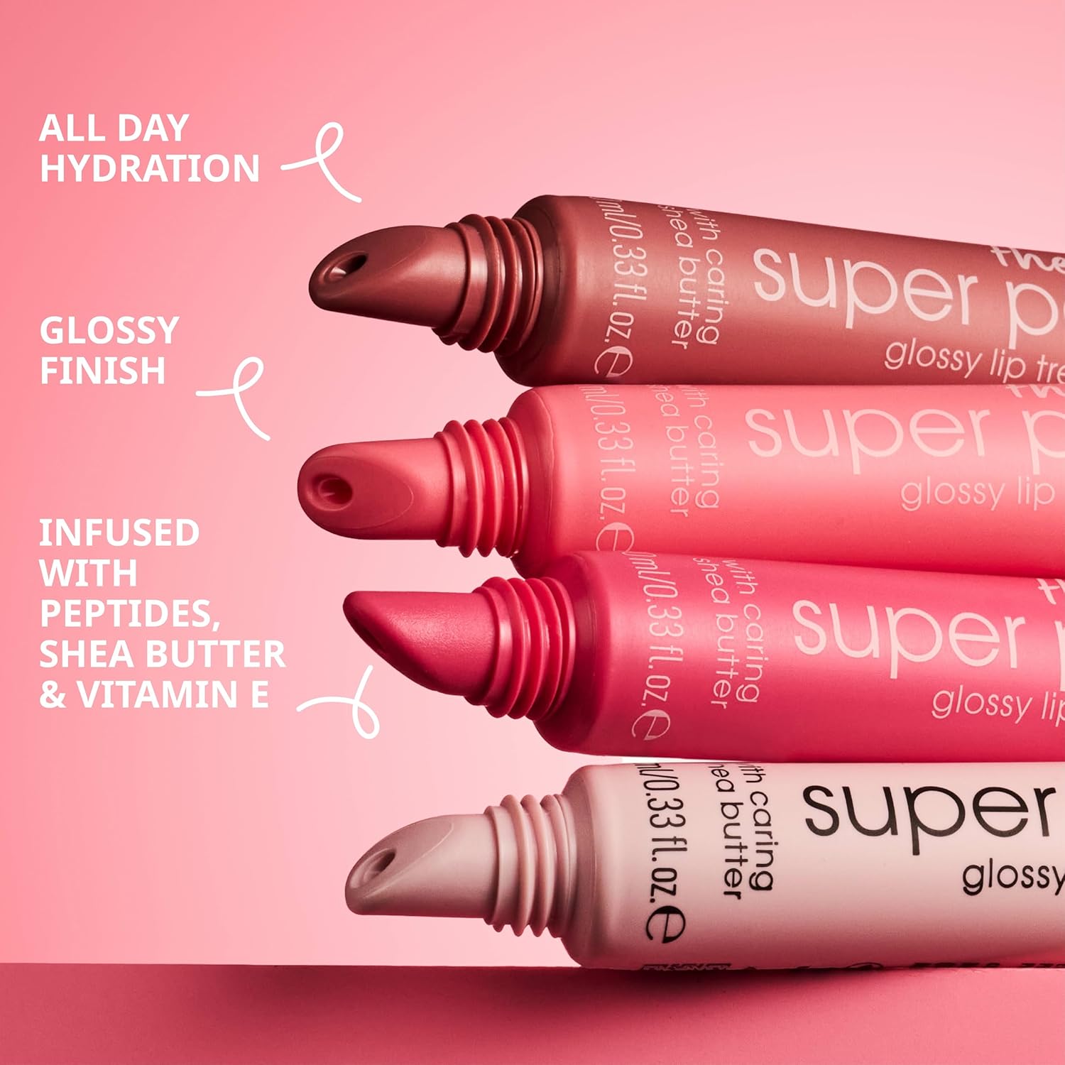 essence El tratamiento labial brillante Super Peptide | Hidratante, nutritivo y no pegajoso | Vegano, sin gluten y libre de crueldad (02 | Pinkified!)