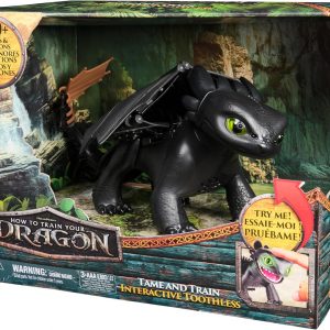 Dreamworks Dragons Cómo entrenar a tu dragón, domar y entrenar interactivo sin dientes con 60 sonidos y reacciones, juguetes para niños y niñas a partir de 4 años