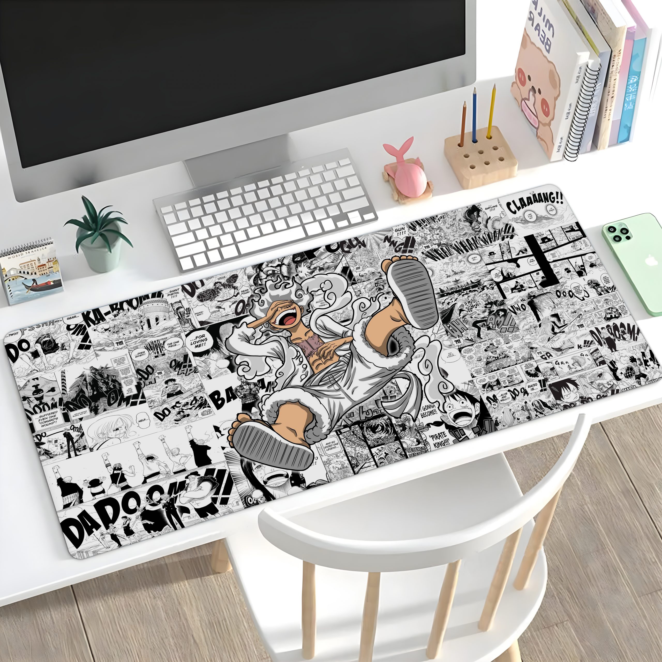 Mousepad XL 90×40 cm Diseño (One Piece, Five Gear)