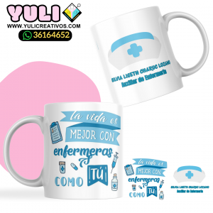 Taza diseño de enfermera.