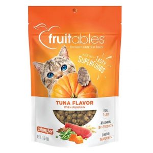 Fruitables cat treats 2.5 onz - atun y calabaza