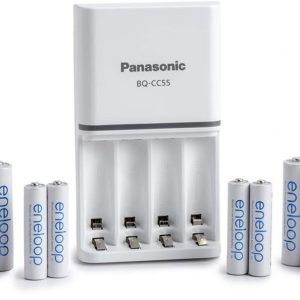 Paquete de alimentación para Panasonic K-KJ55MC84CZ eneloop; 8 AA, 4 AAA, y batería avanzada con carga rápida de 3 horas (el color de la batería puede variar)