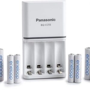 Paquete de alimentación para Panasonic K-KJ55MC84CZ eneloop; 8 AA, 4 AAA, y batería avanzada con carga rápida de 3 horas (el color de la batería puede variar)