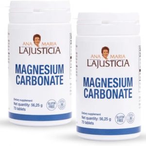 ANA Maria LAJUSTICIA Carbonato de Magnesio, 75 Tabletas, Sin Gluten, Kosher, Vegano, 56.25 GR- 2 Unidades