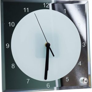 20pcs Sublimation Blank Clock Glass Photo Frame 7.8" x 7.8" Picture Framed Wall Decor DIY Heat Transfer Press Printing
