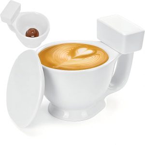 P-oops! Regalos de elefante blanco para adultos, regalos de Navidad para mujeres y hombres, taza de café para el inodoro, regalo para hombre, frutero, día de San Valentín para él y ella