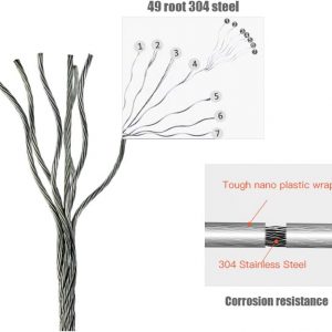 BESy Retractable Clothesline ABS case+Aluminum Dryer with Adjustable Stainless Steel Double Rope String Hotel Style Heavy Duty,Wall Mounted Method, 13.8 Feets,Silver