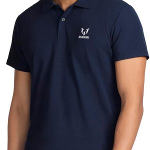 Messi Polo Lifestyle para hombre, cuello con logotipo, ajuste cómodo