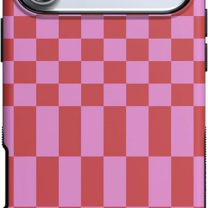 Casely iPhone 17 Pro Max Case | Vibe Check | Pink Checkerboard | Compatible with MagSafe | Bold Protective Design