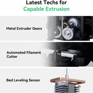 Creality Hi Combo with CFS, Multicolor 3D Printer 500mm/s High Printing, Print Size 260 * 260 * 300mm,MK8 Nozzles Package PLA Filament 1.75 mm (Hi 3D Printer)