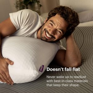 Purple Harmony Pillow - Standard - Medium, Greatest Pillow Ever Invented, 360º Hex Grid & Talalay Latex Core - No Pressure Support, Stays Cool, Luxurious Comfort
