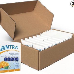 ABINTRA El suplemento nutricional especializado para la curación de heridas incluye L-arginina, L-glutamina, proteína de suero, vitaminas y minerales, sabor a naranja, fabricado en los Estados Unidos,