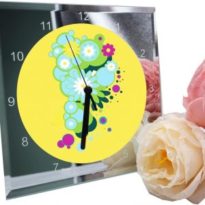 20pcs Sublimation Blank Clock Glass Photo Frame 7.8" x 7.8" Picture Framed Wall Decor DIY Heat Transfer Press Printing