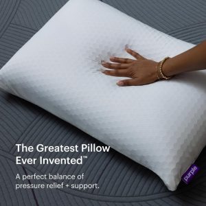 Purple Harmony Pillow - Standard - Medium, Greatest Pillow Ever Invented, 360º Hex Grid & Talalay Latex Core - No Pressure Support, Stays Cool, Luxurious Comfort