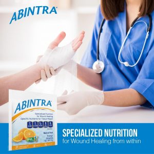 ABINTRA Nutrición especializada para la curación de heridas incluye L-arginina, sabor a naranja, 6 paquetes, 0.87 onzas cada uno