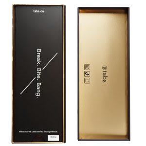 Tabs Chocolate Squares for Couples (1 Box) - Dark Chocolate Bar to Improve Mood - Vegetarian, Gluten-Free for Men & Women