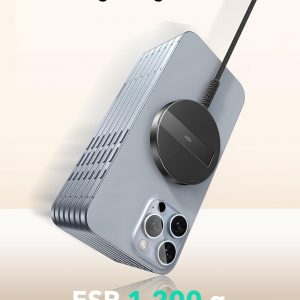 ESR Cargador Magsafe con soporte, cargador inalámbrico de 15 W, cargador Qi2 Magsafe para iPhone 15/14/13/12, AirPods 4/3/Pro/Pro 2, Galaxy S25, almohadilla de carga magnética fuerte con cable tipo C