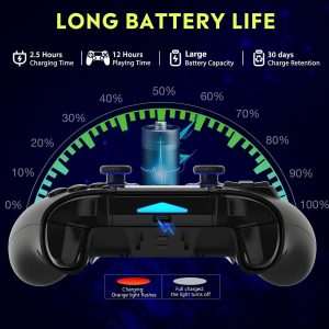 QRD Spark N5 Wireless Controller for PS5 Pro Slim PS4 PS3 PS2 Steam Deck PC Windows Mac iOS Android TV Box, Halleffect Gamepad Joystick with Touchpad, 6 Axis Gyro, Dual Vibration, Mapping, Macro