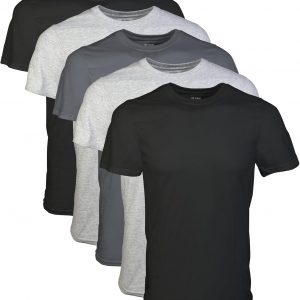 Gildan Camisetas de cuello redondo, paquete múltiple, estilo G1100, para hombre