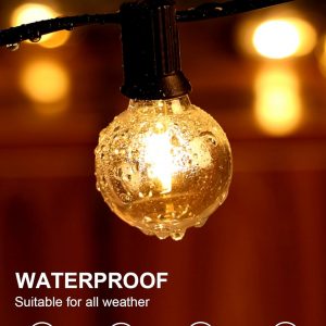 RTTY Outdoor String Lights 200 FT Globe LED Patio Lights with G40 Plastic Bulbs,Waterproof Shatterproof Dimmable Connectable Hanging for Backyard Porch Balcony Party Cafe Deck Decor