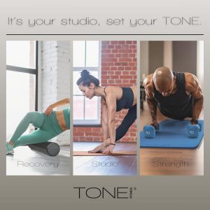 Tone Fitness Juego de mancuernas de neopreno con estante de almacenamiento, pesas de mano antideslizantes y antideslizantes para entrenamientos de gimnasio en casa | Opciones de 20 libras, 32 libras