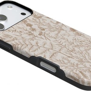 Casely iPhone 17 Pro Max Case | Beige Garden | Neutral Floral | Compatible with MagSafe | Bold Protective Design