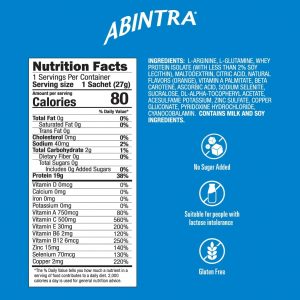 ABINTRA El suplemento nutricional especializado para la curación de heridas incluye L-arginina, L-glutamina, proteína de suero, vitaminas y minerales, sabor a naranja, fabricado en los Estados Unidos,
