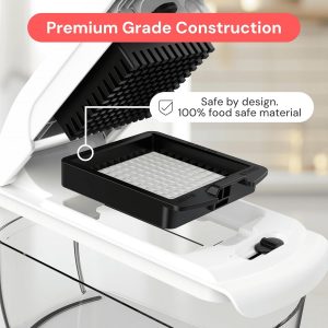 Fullstar The Original Pro Chopper - Vegetable Chopper and Spiralizer, Food Chopper with Container, Fruit Slicer, Kitchen Gadgets & Gifts, Home Essentials (7 in 1, White)