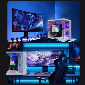 High End Desktop Computer | Ryzen 7 5700X + RTX 5060 8G | 32GB DDR4 + 1TB SSD | WIFI6| Streaming Office VR Home Video 5K Editing Gaming PC