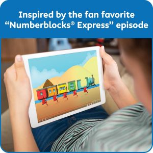 hand2mind Numberblocks Express Train MathLink - Juego de actividades de aprendizaje preescolar, juguete de tren, bloques de conteo, juguetes de números, juguetes educativos para niños, manipuladores matemáticos para preescolares