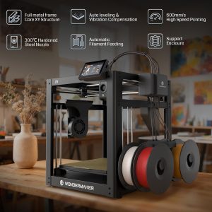 SainSmart x WonderMaker ZR CoreXY Multicolor 3D Printer – 600mm/s High-Speed, 4-Color Printing, 300°C Nozzle, Auto-Leveling, 300×300×300mm Large Build Volume