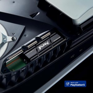 Kingston Fury Renegade 1TB PCIe Gen 4.0 NVMe M.2 SSD interno para juegos con disipador de calor | Listo para PS5 | Hasta 7300 MB/s | SFYRSK/1000G