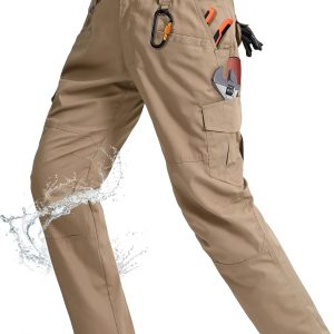 Rapoo Ripstop Water Resistant Cargo Tactical Pants for Men EDC Hiking Work Military Army Pants with 9 Pockets