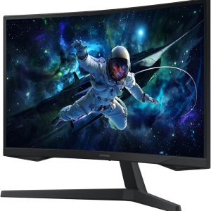 SAMSUNG 32" Odyssey G55C Series QHD 1000R Curved Gaming Monitor, 1ms(MPRT), HDR10, 165Hz, AMD Radeon FreeSync, Eye Care, Glare Free, Sharp Resolution LS32CG550ENXZA